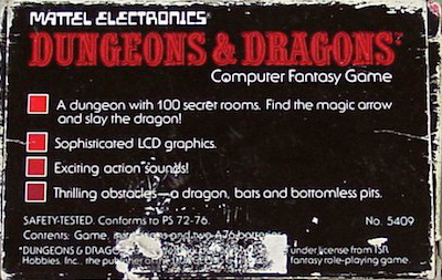 Dungeons & Dragons  - Box - Back Image