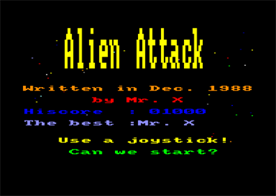 Alien Attack - Screenshot - Game Title Image