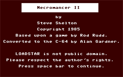 Necromancer II - Screenshot - Game Title Image