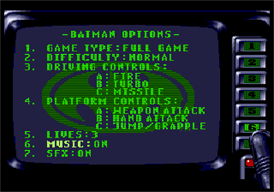 Batman Returns - Screenshot - Game Select Image