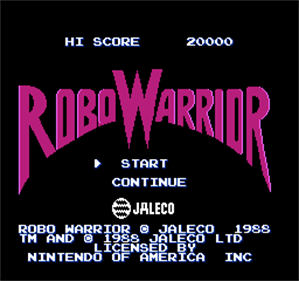 RoboWarrior - Screenshot - Game Title Image
