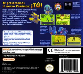 Pokémon Mystery Dungeon: Blue Rescue Team - Box - Back Image