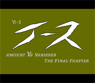 Ys II: Ancient Ys Vanished: The Final Chapter - Screenshot - Game Title Image