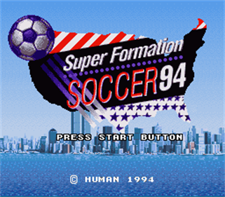 Super Formation Soccer 94: World Cup Edition - Screenshot - Game Title Image