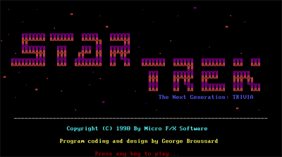 Star Trek: The Next Generation: Trivia - Screenshot - Game Title Image