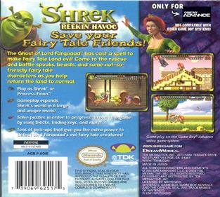 Shrek: Reekin' Havoc - Box - Back Image