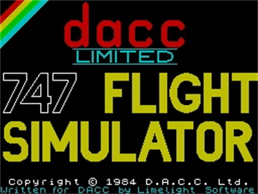 747 Flight Simulator - Screenshot - Game Title Image