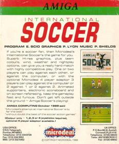 Amiga International Soccer - Box - Back Image