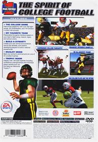 NCAA Football 2003 - Box - Back Image