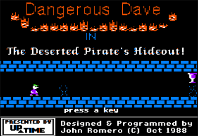 Dangerous Dave in The Deserted Pirate’s Hideout! - Screenshot - Game Title Image