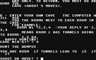 Hunt the Wumpus II