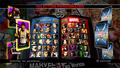 Ultimate Marvel Vs. Capcom 3 - Screenshot - Game Select Image