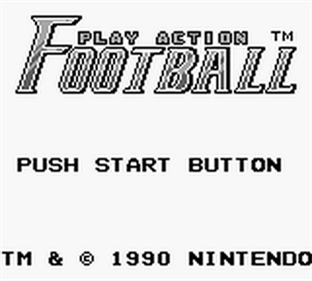 Play Action Football - Screenshot - Game Title Image