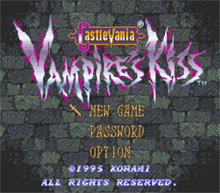 Castlevania: Dracula X - Screenshot - Game Title Image