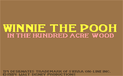 Winnie the Pooh in the Hundred Acre Wood - Screenshot - Game Title Image