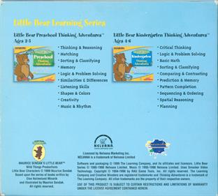 Little Bear Kindergarten Thinking Adventures - Box - Back Image