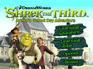 DreamWorks Shrek the Third: Arthur's School Day Adventure - Screenshot - Game Title Image