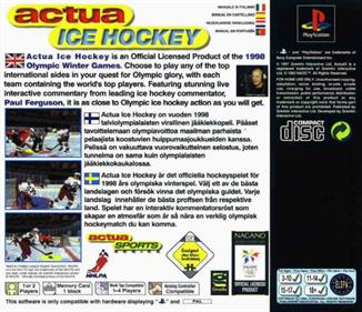 Actua Ice Hockey - Box - Back Image
