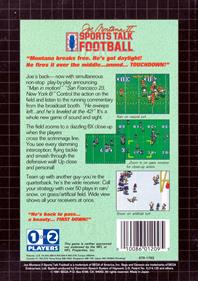 Joe Montana II: Sports Talk Football - Box - Back Image