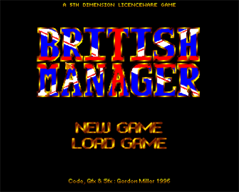 British Manager - Screenshot - Game Title Image