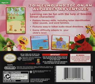 123 Sesame Street: Elmo's A-to-Zoo Adventure: The Videogame - Box - Back Image