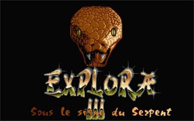 Explora III: Sous le Signe du Serpent - Screenshot - Game Title Image