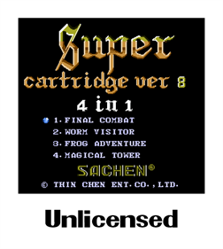 Super Cartridge Ver 8: 4 in 1 - Fanart - Box - Front Image