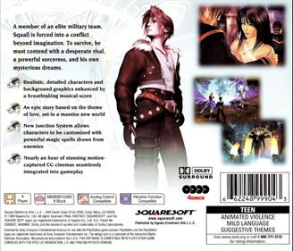 Final Fantasy VIII - Box - Back Image