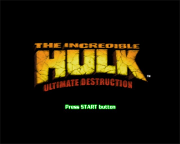 The Incredible Hulk: Ultimate Destruction - Screenshot - Game Title Image