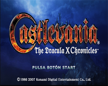 Castlevania: The Dracula X Chronicles - Screenshot - Game Title Image
