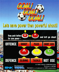 Goal! Goal! Goal! - Arcade - Controls Information Image