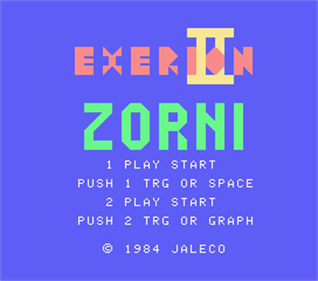 Exerion II: Zorni - Screenshot - Game Title Image