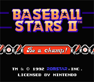 Baseball Stars II - Screenshot - Game Title Image