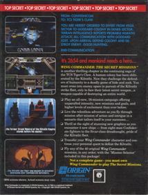 Wing Commander: The Secret Missions - Box - Back Image