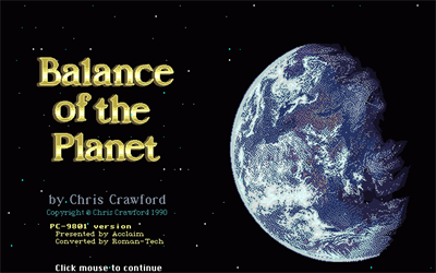Balance of the Planet - Screenshot - Game Title Image