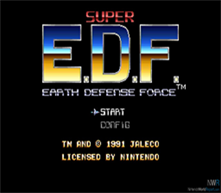 Super E.D.F. - Screenshot - Game Title Image