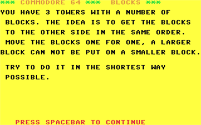 Blocks (Robtek) - Screenshot - Game Title Image