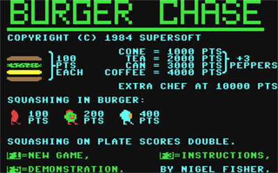 Burger Chase - Screenshot - Game Title Image