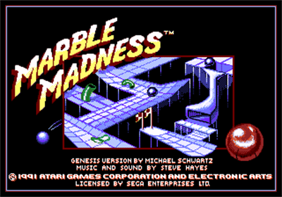 Marble Madness (Electronic Arts) - Screenshot - Game Title Image