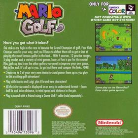 Mario Golf - Box - Back Image