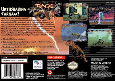 Primal Rage - Box - Back Image