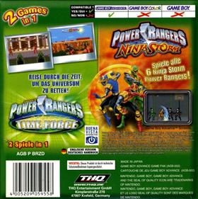2 Games in 1: Power Rangers: Ninja Storm / Power Rangers: Time Force - Box - Back Image