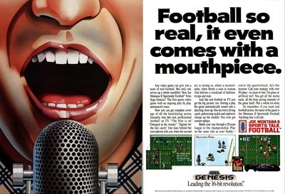 Joe Montana II: Sports Talk Football - Advertisement Flyer - Front Image