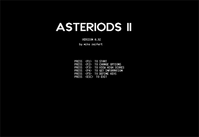 Asteroids II - Screenshot - Game Title Image