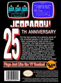 Jeopardy! 25th Anniversary Edition - Box - Back Image