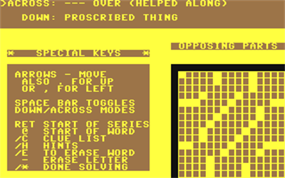 Dell Crossword Puzzles: Volume III - Screenshot - Gameplay Image