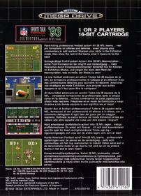 NFL Sports Talk Football '93 Starring Joe Montana - Box - Back Image