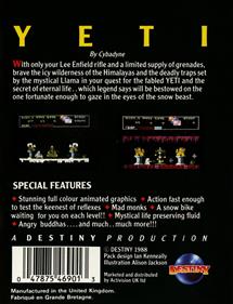 Yeti - Box - Back Image