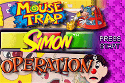 3 Game Pack!: Mouse Trap / Simon / Operation - Screenshot - Game Title Image