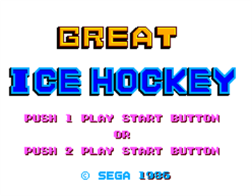 Great Ice Hockey - Screenshot - Game Title Image